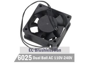 2pcs Ball 60mm EC Fan 60mm x 25 mm AC 110V 115V 220V 240V Cooling Fan 6CM Brushless Aixal Cooler Fan