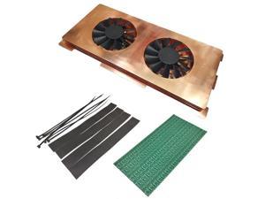 Pure Copper GPU Backplane Radiator For RTX 3090 3080 3070 Graphics Card Backplate Memory VRAM Heatsink Auxiliary Cooling Fan