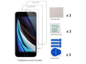 3Pcs Tempered Glass Film for iPhone SE(2020) 2nd Generation Screen Protector and iPhone 8/7 Screen Protector 4.7"