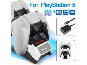 For Sony PS5 DualSense Controller Charging Dock Station Charger Stand+AC Adapter