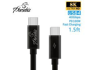 Fast Charging/Data Sync USB-C 3.1 6-Pack for All Type C Devices 6ft Cable Black RND Type-C 