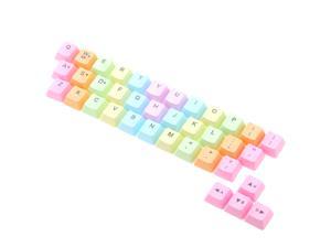 PC Desktop Mechanical Keyboard Cherry MX Switch Rainbow PBT Key Cap 37 Key with Keycap Puller for RGB keyboard