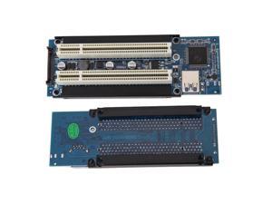 PCI-E Express X1 to Dual PCI Riser Extend Adapter Card PCI Add On Cards with 1M USB 3.0 Cable