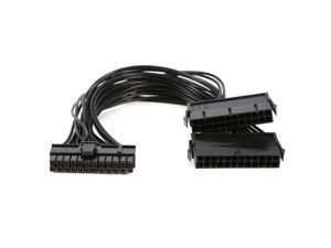 EC2WORLD ATX 30cm 24 Pin Dual PSU Power Supply Extension Cable for Computer Adaptor Cable Connector for Mining 24Pin 20+4pin EC2WORLD ATX 30cm 24 Pin Dual PSU Power Supply Extension Cable for Computer Adaptor Cable Connector for Mining 24Pin 20+4pin