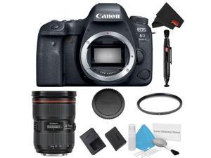 Canon EOS 6D Mark II DSLR Camera (Body Only) Basic Filter Bundle + Bonus Canon EF 24-70mm f/2.8L II USM Lens - Intl Model
