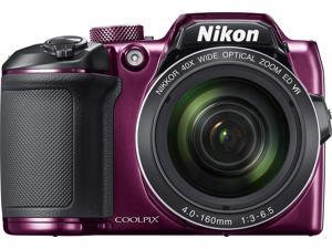 Nikon COOLPIX B500 Digital Camera Plum 16MP 40x Optical Zoom with Builtin NFC WiFi  Bluetooth  Camera Case  Intl Model