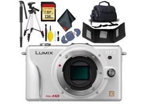Panasonic Lumix DMC-GF2 Camera Body(W) - 128GB - Case XL - Tri + Monopod + More Panasonic Lumix DMC-GF2 Camera Body(W) - 128GB - Case XL - Tri + Monopod + More