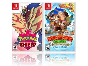 Nintendo Pokemon Shield Bundle with Donkey Kong Country: Tropical Freeze