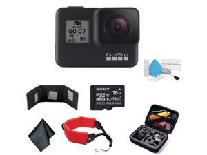 GoPro HERO7 (Black) Waterproof Digital Action Camera with Touch Screen 4K HD Video 12MP Photos Live Streaming Stabilization - Bundle with 16GB Memory Card + Floating Wrist Strap GoPro HERO7 (Black) Waterproof Digital Action Camera with Touch Screen 4K HD Video 12MP Photos Live Streaming Stabilization - Bundle with 16GB Memory Card + Floating Wrist Strap