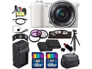 Sony Alpha a5100 Mirrorless Digital Camera with 16-50mm Lens (White) + Battery + Charger + 160GB Bundle 8 - Internationa