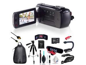 Samsung HMX-F90 Black Camcorder + 16GB mSDXC C10 Memory Card + Rode Microphone + Hands-Free Shoulder Mount Stabilizer + Stabilizing Handle/Video Grip + Full-Size Aluminum Tripod + Padded Backpack Samsung HMX-F90 Black Camcorder + 16GB mSDXC C10 Memory Card + Rode Microphone + Hands-Free Shoulder Mount Stabilizer + Stabilizing Handle/Video Grip + Full-Size Aluminum Tripod + Padded Backpack