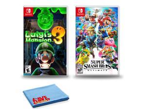 Nintendo Switch Luigis Mansion 3 Bundle with Super Smash Bros Ultimate
