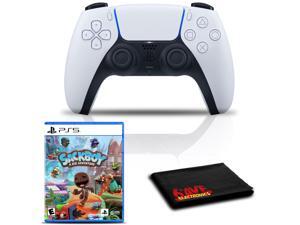 PlayStation 5 DualSense Wireless Controller (White) Bundle with Sackboy PlayStation 5 DualSense Wireless Controller (White) Bundle with Sackboy