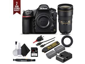 Nikon D850 Digital SLR Camera W/ Nikon AF-S NIKKOR 24-70mm f/2.8E ED VR Lens, Extra Battery, 64GB Memory Card, Soft Case Plus 2 Year Extended Warranty (Intl Model)
