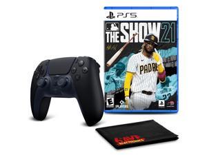 PS5 DualSense Wireless Controller (Midnight Black) with MLB The Show 21 PS5 DualSense Wireless Controller (Midnight Black) with MLB The Show 21
