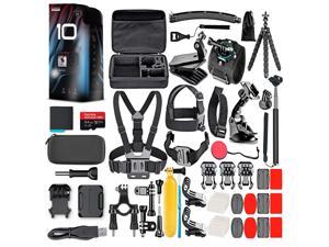 GoPro HERO10 - Waterproof Action Camera + 64GB Card and 50 Piece Accessory Kit