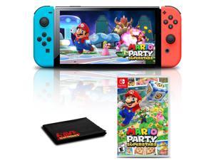 Nintendo Switch OLED Neon BlueRed with Mario Party Superstars Game