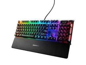 SteelSeries Apex 7 Mechanical Gaming Keyboard - OLED Smart Display - USB Passthrough and Media Controls - Tactile and Quiet - RGB Backlit (Brown Switch)
