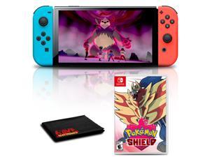 Nintendo Switch OLED Neon BlueRed with Pokemon Shield Game