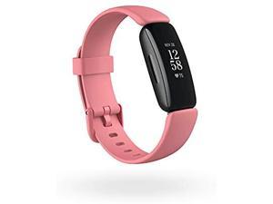 Fitbit Inspire 2 Health & Fitness Tracker, Black/Rose, (S & L Bands Included)