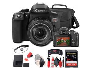 Canon EOS Rebel T8i DSLR Camera with 18-55mm Lens (3924C002) + 64GB Card Base Bundle