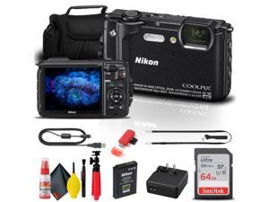 Nikon COOLPIX W300 Digital Camera (Black) (26523) + 64GB Card + Bag + More
