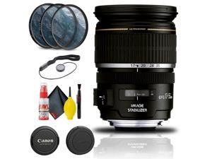Canon EF-S 17-55mm f/2.8 IS USM Lens (1242B002) + Filter Kit + Cap Keeper + More