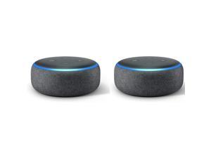 Amazon Echo Dot (3rd Gen) Smart speaker with Alexa - Charcoal (2 Pack) Bundle