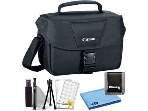 Canon 100ES Padded Compact Digital SLR EOS Camera Gadget Case  Cleaning Kit Bundle