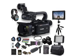 Canon XA40 Professional UHD 4K Camcorder W/ 2 Extra Battery, Soft Padded Bag, 64GB Memory Card, Filter Kit, LED Light, Sony Headphones, 4K Monitor, Sony Mic And More Advanced W/ Mic Bundle