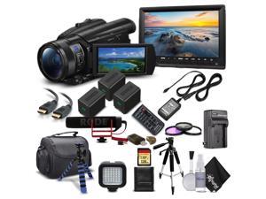 Sony Handycam FDR-AX700 4K HD Video Camera Camcorder + 2 Extra Batteries and Charger + 128GB Memory Card + Case + M