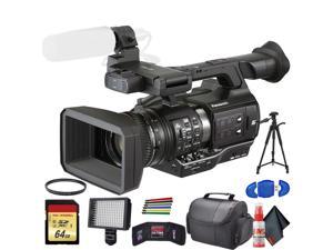Panasonic AJPX270 microP2 Handheld AVCULTRA HD Camcorder AJPX270PJ8 With UV Filter Tripod Padded Case LED Light 64GB Memory Card and More Starter Bundle
