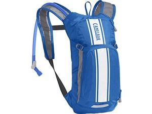 CamelBak Mini M.U.L.E. Kids' Hydration Backpack - 50 oz Lapis Blue/White Stripe