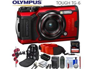 Olympus Tough TG-6 Digital Camera Premium Bundle (Red)