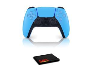 PlayStation 5 DualSense Wireless Controller (Starlight Blue) with 6Ave Cleaning Cloth