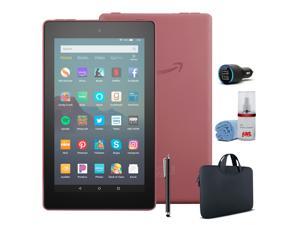 Amazon Fire 7 16GB 7" Tablet (2019) - Plum with Basic Accessories
