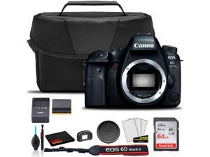 Canon EOS 6D Mark II DSLR Camera Body Only 1897C002  EOS Bag  Sandisk Ultra 64GB Card  Cleaning Set And More