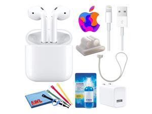 Apple AirPods with Wireless Charging (2nd Gen) with Cable Ties + USB Charger