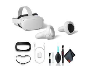 Meta Quest 2 Advanced VR Headset (128GB, White) Bundle with 6Ave Cleaning Kit