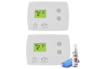 2-Pack Honeywell TH3110D1008 Pro Non-Programmable Digital Thermostat White