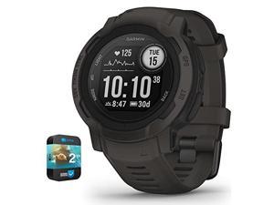 Garmin 010-02626-10 Instinct 2 GPS Smartwatch/Fitness Tracker Graphite Bundle with Premium 2YR CPS Enhanced Protection Pack