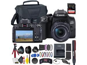 Canon EOS 850D  Rebel T8i DSLR Camera With 1855mm Lens  Extra Canon Battery Creative Filters  EOS Camera Bag  Sandisk Extreme Pro 64GB Card  6AVE Cleaning Set  More International Model
