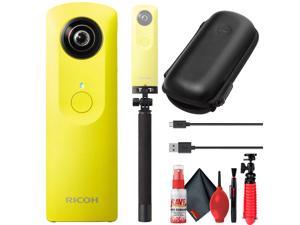 Ricoh Theta M15 Digital Camera (Yellow) with Deluxe Accessory Kit