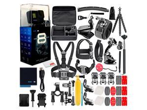 GoPro HERO8 Black Digital Action Camera - Waterproof, Touch Screen, 4K UHD Video, 12MP Photos, Live Streaming, Stabilization - With 50 Piece Accessory Kit - All You need Bundle