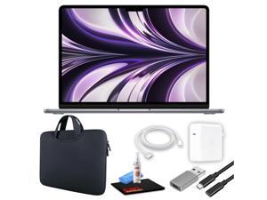 Apple MacBook Air 13 Laptop M2 Chip 8Core CPU 8GB RAM Mid 2022 512GB SSD Space Gray MLXX3LLA Bundle with Black Zipper Sleeve USBC Extension Cable and Screen Cleaning Kit