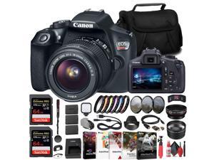 Canon EOS Rebel T6 DSLR Camera W 1855mm Lens  2 x 64GB Card  Filter  More