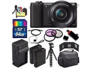 Sony Alpha a5100 Mirrorless Digital Camera with 1650mm Lens Black  Battery  Charger  64GB Bundle 6  International