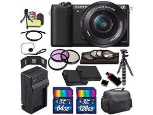 Sony Alpha a5100 Mirrorless Digital Camera with 1650mm Lens Black  Battery  Charger  196GB Bundle 9  Internationa