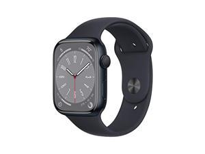 Apple Watch Series 8 [GPS 45mm] Smart Watch w/ Midnight Aluminum Case with Midnight Sport Band - S/M.