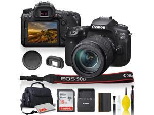 Canon EOS 90D DSLR Camera with 18135mm Lens With Padded Case Memory Card and More  Starter Bundle Set